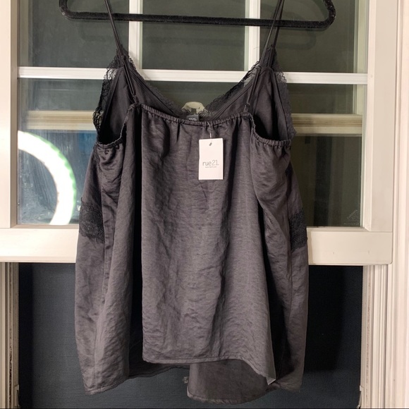 NWT Lace accent silk tank top - Picture 3 of 3